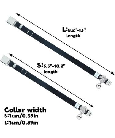 Personalized Black Cat Collar with Name & Phone Number | Engraved Elastic Cat Collar with Bell - International Shipping Available - Buy Online on GoSupps.com