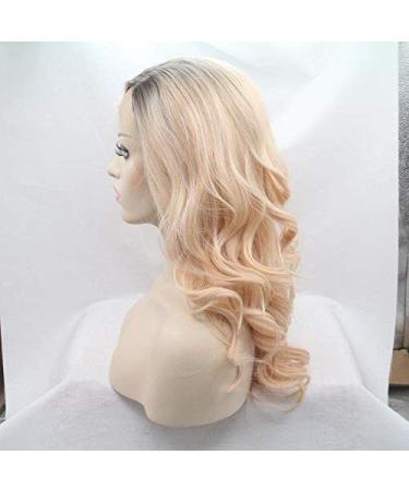 BGHJUE Pink Oblique Large Waves Long Curly Wig - European & American Style Front Lace Full Wig - Buy Online on GoSupps.com