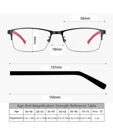Shop Riccie Photochrome Presbyopia Glasses for Men - Metal Neck Frame Aspherical Resin Diopter +0.25 to +3.0 - International Shipping Available - Buy Online on GoSupps.com