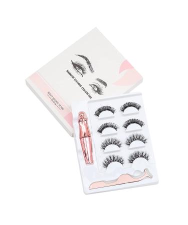 4 Pairs Magnetic Eyelash Extensions Kit - Natural Look Reusable Eyelashes with Eyeliner & Tweezer | International Shipping - Buy Online on GoSupps.com