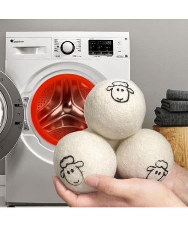 Wool Dryer Balls 6PCS Anti Static Tumble Dryer Balls Reusable Natural Fabric Softener for Laundry Wool Balls for Tumble Dryer Wool Dryer Balls to Reduce Drying Time Wrinkles and Static - Buy Online on GoSupps.com