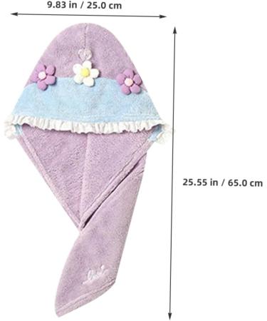 Beavorty Dry Hair Cap Hair Drying Cap Shower Caps Washcloth Turban Bathing Cap Hair Drying Hat Cute Rapid Hair Drying Hat Rapid Drying Hat The Flowers Towel Bath Skirt Scarf Coral Fleece As Shown 65.00X25.00X0.50CM - Buy Online on GoSupps.com