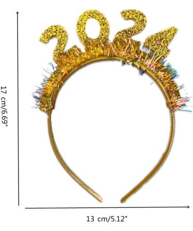 hgnxa 2024 New Year Hairband Women Students Music Festivals Photography Hairband Sequins Letter Headbands for Taking Photo Gold - Buy Online on GoSupps.com