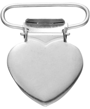 20pcs Heart Shaped Silver Pacifier Suspender Clips for Baby Teething Toys - 4 * 3cm - Buy Online on GoSupps.com