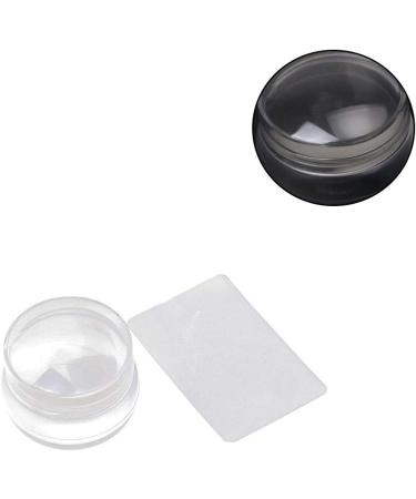 Hilai Clear Nail Stampers and Scraper Transparent Silicone Nail Art Stamping Template with Cap Manicure Nail Care Tool Nail Art Stamper Clear Silicone Jelly Stamper - Buy Online on GoSupps.com