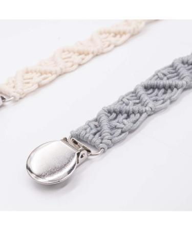 Vintage Crochet Pacifier Clip | Cotton Tassel Baby Teething Toy | Newborn Pacifier Chain - Buy Online on GoSupps.com