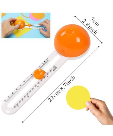Circle Paper Cutter with 3 Blades - Craft Cutting Tool for Cardstocks & Scrapbooking (Orange) - Buy Online on GoSupps.com