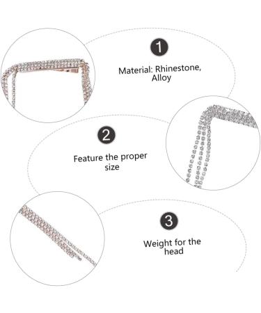 FRCOLOR Rhinestone Hairpin tassel hair clip crystal hair clip bridal headpieces for alligator hair clips for women rhinestones braided ponytail bride pin hair jewelry alloy Bobby Miss - Buy Online on GoSupps.com