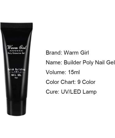  Warm Girl Warm Girl Nail Builder Gel 6 Colors Glitter Hard Gel Nail Extensions Curing Gel UV/LED Gel Color Changing Polygel Nail Manicure Set - Buy Online on GoSupps.com