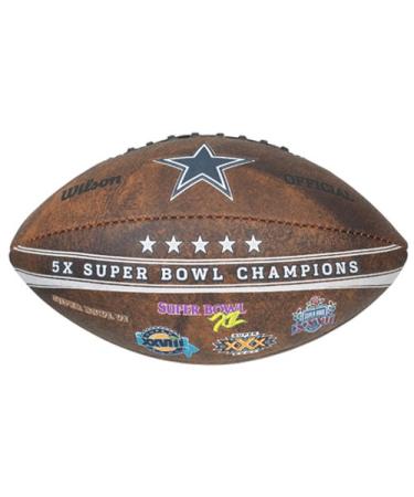 Gulf Coast Sales NFL New York Giants Commemorative 4X Champ Football, 9-inches Dallas Cowboys