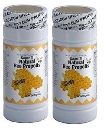 2 x Super III Natural Bee Propolis 200 softgels/ bottle Fresh Good Product
