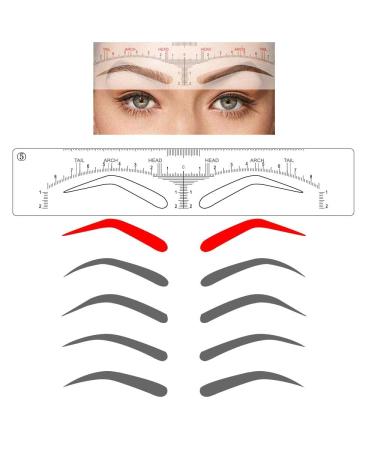 CHOOSE-IT Brow Stamp Tool Stencils 5 Shapes Disposable Adhesive Eyebrow Template 50Pcs - Buy Online on GoSupps.com