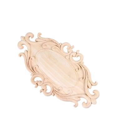 GRIRIW Door Appliques 1pc Onlay Applique Decor Walls Carved Ornamental Wood Frames Wood Applique Dressing Table Modeling - Buy Online on GoSupps.com