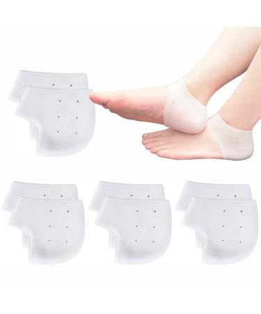 UBRAVE heel pads 4 pairs of gel heel protection silicone pads heel socks heel gel for heel spur plantar fasciitis suitable for heel pain relief dry cracked heel for men and women - Buy Online on GoSupps.com