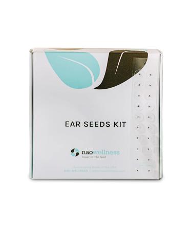 NAO Wellness Stainless Steel Ear Seeds - Auriculotherapy Seeds Self-Care Acupressure Beads Healing Kit with 40+ Solutions  20 Ear Seeds Acupuncture Kit  Suitable for Adults and Kids of Any Age