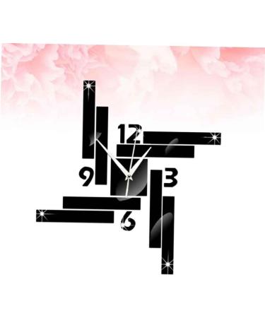 Zerodeko Art Decor Wall Clock 1pc Mirror Clock Chic Clock Wall Clock Hanging Clock Wall Decorative Clock Wall Sticker Acrylic Striped Square Mirror Clock Black 55X58CM - Buy Online on GoSupps.com