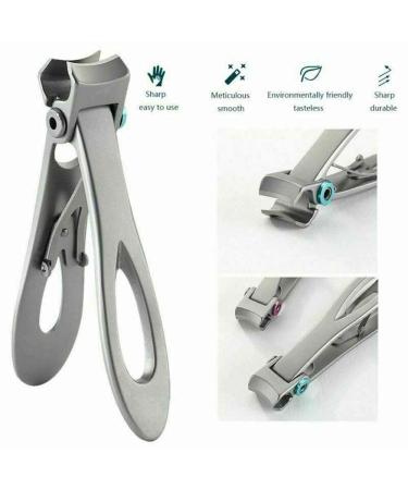 Premium Portable Stainless Steel Nail Clippers & Shaving Blades - Slip-Resistant Durable & Perfect for Thick Nails (Black L Set) - International Shipping Available - Buy Online on GoSupps.com