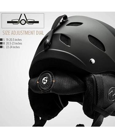 OutdoorMaster Kelvin Ski Helmet - Black Large | Men, Women & Youth Snowboard Helmet - Buy Online on GoSupps.com