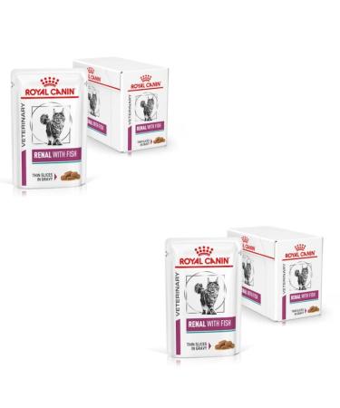 Royal Canin Veterinary Renal Fish | Double Pack | 2 x 12 x 85 g | Complete Dietetic Food for Adult Cats | for the Sou