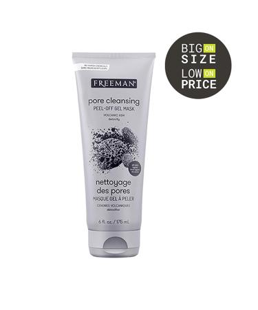 Freeman Volcanic Ash Peel-Off Gel Mask 6 fl.oz. - Deep Cleansing for Men | Removes Dirt, Unclogs Pores without Over-Drying - Buy Online on GoSupps.com