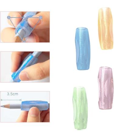 CCLKHY 4 Pieces Silicone Pen Grips | Writing Aid for Children & Students | Comfortable Pencil Grips for Better Control - Buy Online on GoSupps.com
