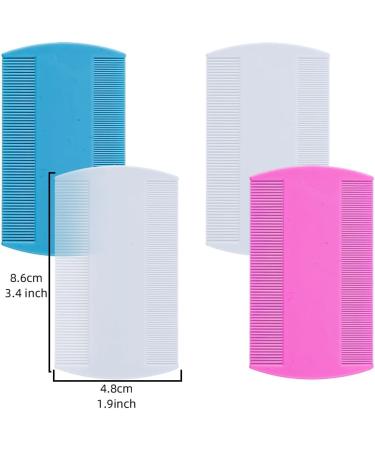 Lot de 4 peignes lentes double face peignes multicolores double face pour poils pais d tection de t te en plastique peignes cheveux fins pour animaux de compagnie enfants et adultes - Buy Online on GoSupps.com