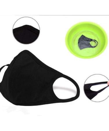 Yijueled 5 Pack Car Cotton Mask Black Reusable Washable Soft Face Masks Basic Cloth Face Mask Unisex Face Cover Mask - Buy Online on GoSupps.com