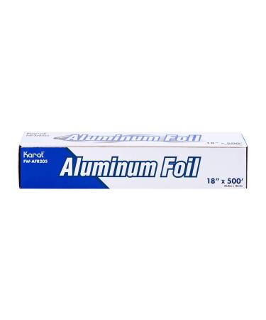 Karat FW-AFR205 18 x 500' Standard Aluminum Foil Roll - Silver | Premium Quality Foil for Food Prep & Storage - Buy Online on GoSupps.com