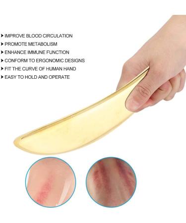 Verdant Touch Brass Gua Sha Tool - 6 Massage Scraping Board for Muscle Pain Relief & Breastfeeding - Buy Online on GoSupps.com