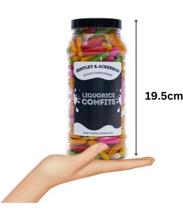Liquorice Comfits - (800g) Original Liquorice Comfits Retro Sweets in a Gift Jar By Bentley & Ackerman's Sweet Shop. - Buy Online on GoSupps.com