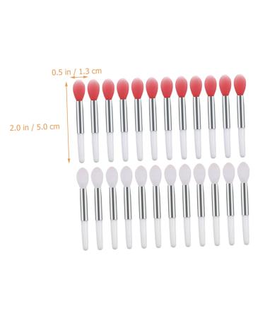 24pcs Translucent Lip Balm & Makeup Brush Set - Silicone Lip Applicator Wands for Lip Gloss Tint & Mask - Portable Beauty Tools for Flawless Lips - Buy Online on GoSupps.com