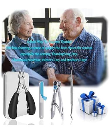 Professional Toe Nail Clippers for Thick Nails - Stainless Steel Ingrown Toenail Tool for Men, Women, and Seniors - Fingernail Clippers Set in Black - Buy Online on GoSupps.com