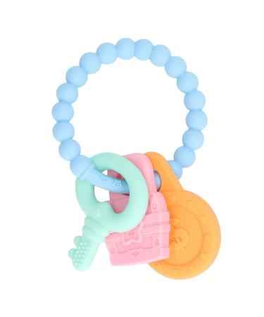 Shop Dark Blue Baby Bite Ring Bracelet | Silicone Relief Toy for Newborns - Portable & Safe - Buy Online on GoSupps.com