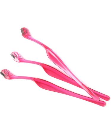 3pcs Facial Treatment Tool Set - Eyebrow & Lip Shaver Hair Remover Razors - Pink - Buy Online on GoSupps.com