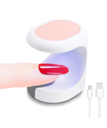 UV Light for Nails, Mini UV LED Nail Lamp, Portable Nail Dryer for Gel Nails,Quick Drying Nail Lamp Art Tools for Travel or Home DIY (Pink)