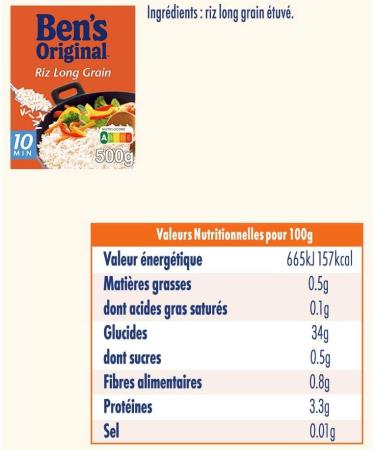 BEN'S ORIGINAL Long Grain Bulk Rice 10min 500g - Buy Online on GoSupps.com