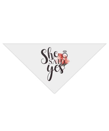 Emsea Dog Haller "She Said Yes" triangle for medium-sized and large dogs for everyday use photos parties weddings photo props pet accessories
