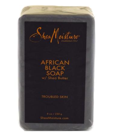 Shea Moisture African Black Soap with Shea Butter 8 oz - Pack of 3 | Natural Skin Care - Buy Online on GoSupps.com