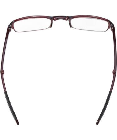 Folding Reading Glasses - Unisex Fashion Mini Glasses with Zipper Leather Case (Red 1.5) - Shop Internationally! - Buy Online on GoSupps.com
