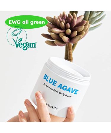 Unscented Blue Agave Body Butter Cream Lotion 9.8 oz - Intense Hydration with Hyaluronic Acid | Vegan Certified for Men, Women, Baby & Kids | Ideal for Chapped Dry Skin - Buy Online on GoSupps.com