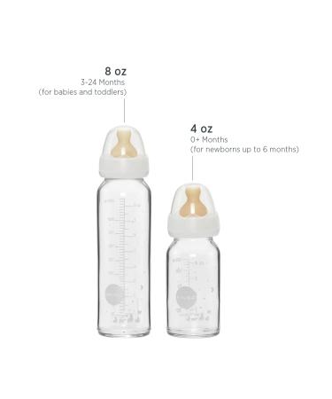 Hevea Glass Bottles - Eco-Friendly BPA-Free Anti-Colic Medium Flow 240ml Ideal for 3-24 Months - Single Pack International Shipping - Buy Online on GoSupps.com
