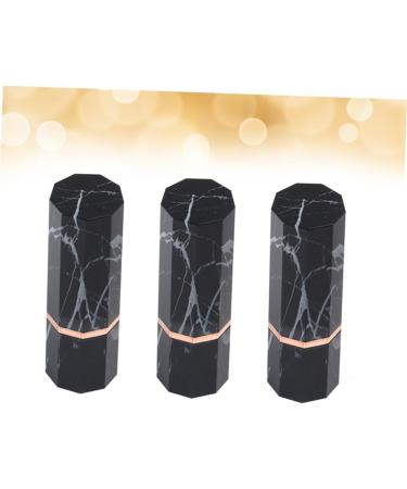 Buy 3pcs Fashion Lipstick Tube - Stylish Marbling Mini Lipstick Packaging | 0.04 Ounce Black - International Shipping Available - Buy Online on GoSupps.com