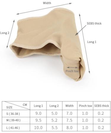 Bunion Corrector Toe Separator Socks 2Pcs (05 Size 39-40 S/M/L) - Hallux Valgus Correction Orthotics for Feet Bone Alignment and Pedicure Tool - Buy Online on GoSupps.com