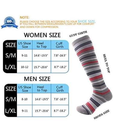 Zlyj Compression Stockings for Women & Men - 3 Pairs Patterned Knee Socks for Running & Fitness - Buy Online on GoSupps.com