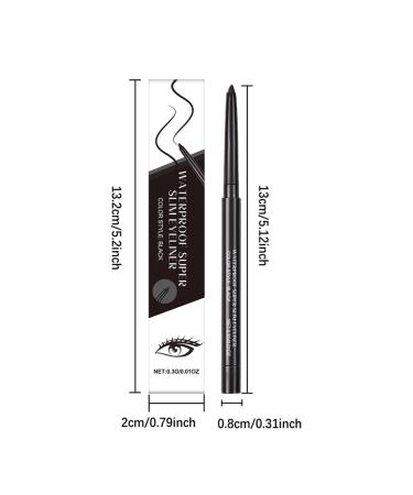 Eye pencil Long Lasting Water Resistant Makeup Eyeliner With Gel Texture Waterproof Eyeliner For Daily Use Eyebrow Definition Home Travel Women Professional Black - Buy Online on GoSupps.com