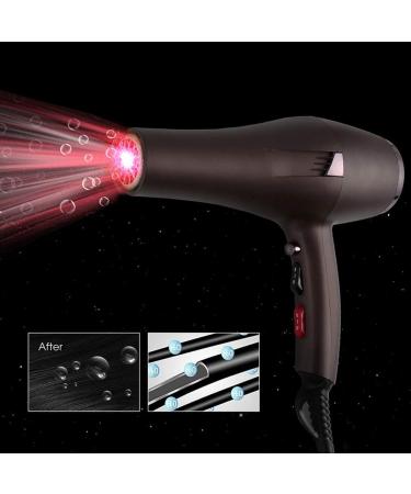 Ionic Hairdryer Professional Hair Dryer Hair Dryer for Women 2 Speed 3 Heat Settings and Cool Shot Button with 2 Nozzles Negative Ion and Constant Temperature for a Frizz Free Shine Hair Care 2400W - Buy Online on GoSupps.com
