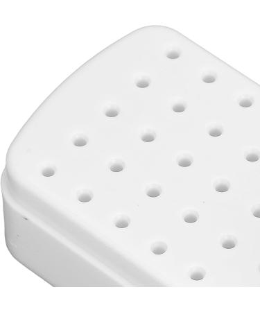 Nail Drill Bits Container Portable Acrylic Cover 30 Holes Nail Drill Bits Stand for Artist for Salon (White) - Buy Online on GoSupps.com