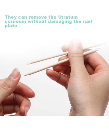 FEZF 100 Orange Wood Nail Skin Sticks - Precision Manicure & Pedicure Tools for Cuticle Care & Decoration Application - Buy Online on GoSupps.com
