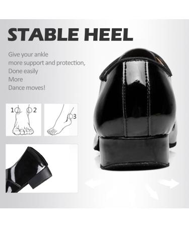 SWDZM Men Latin Dance Shoes - Black Leather Lace-up Salsa Tango Ballroom - Professional Performance Practice Shoes - 2.5cm Heel - Buy Online on GoSupps.com