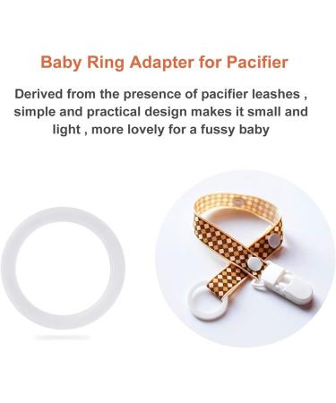 20 PCS Transparent Pacifier Holder O Rings | Safe Dummy Accessories & Chain Clips for Babies - International Shipping Available - Buy Online on GoSupps.com